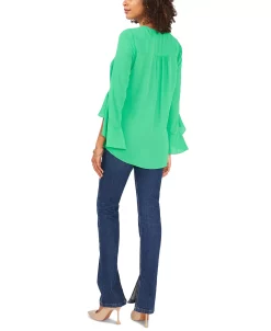 Vince Camuto Women's V-neck Flutter Sleeve Blouse -Anne Klein Sales Store 23892172 fpx