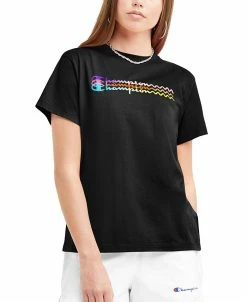 Champion Women's Logo Graphic-Print Cotton Crewneck Tee