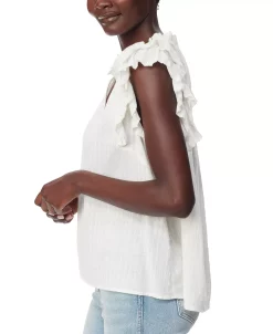 Sam Edelman Women's Printed Rey Cotton Pleat-Sleeve Top -Anne Klein Sales Store 23911862 fpx