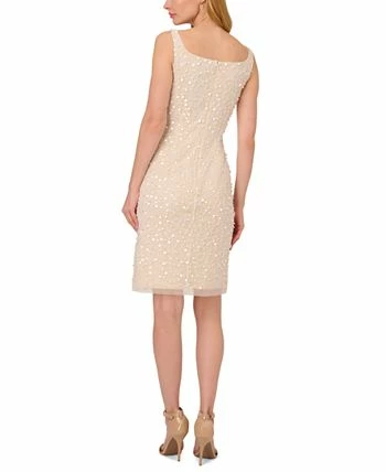 Adrianna Papell Women's Beaded Square-Neck Sleeveless Dress 2 Adrianna Papell Women's Beaded Square-Neck Sleeveless Dress - Image 2