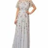 Adrianna Papell Women's Embellished Flutter-Sleeve Gown