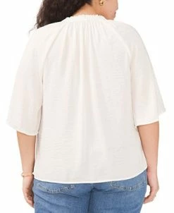 Vince Camuto Plus Size Pleated Size Split-Neck Blouse -Anne Klein Sales Store 23939305 fpx