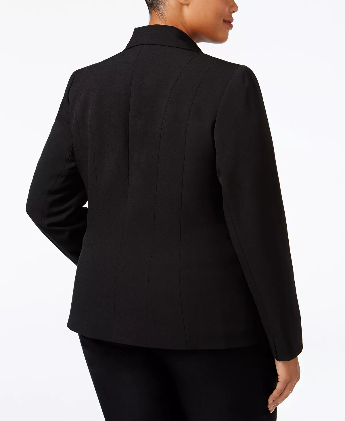 Kasper Plus Size Crepe One-Button Blazer 5 Kasper Plus Size Crepe One-Button Blazer - Image 5