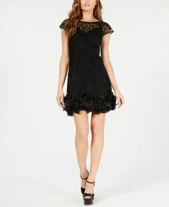 Guess Floral-Lace Ruffled-Hem Sheath 10 Guess Floral-Lace Ruffled-Hem Sheath -Anne Klein Sales Store 8823270 fpx
