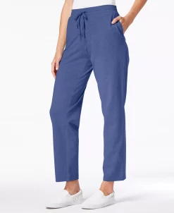 Karen Scott Port Drawstring Straight-Leg Pants, Created For Macy's 10 Karen Scott Port Drawstring Straight-Leg Pants, Created For Macy's -Anne Klein Sales Store 9288371 fpx