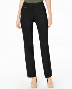 JM Collection Regular And Short Length Curvy-Fit Straight-Leg Pants, Created For Macy's